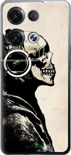 Силиконовый чехол Скелет-меломан v2 для Oppo Reno8 Pro 5G - 1200u-2615 изображение 