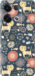 Силиконовый чехол Котята v4 для Oppo Reno8 Pro 5G - 1224u-2615 изображение 