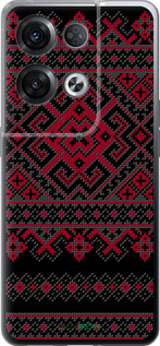 Силиконовый чехол Вышиванка 52 для Oppo Reno8 Pro 5G - 1763u-2615 изображение 