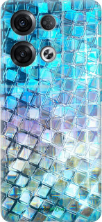 Силиконовый чехол Переливающаяся чешуя для Oppo Reno8 Pro 5G - 227u-2615 изображение 