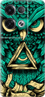 Силиконовый чехол Сова Арт-тату для Oppo Reno8 Pro 5G - 3971u-2615 изображение 