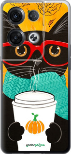 Силіконовий чехол Осінній кіт для Oppo Reno8 Pro 5G - 4026u-2615 изображение 