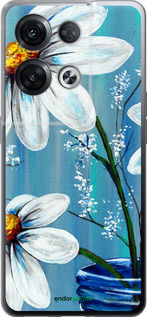 Силіконовий чехол Красиві арт-ромашки для Oppo Reno8 Pro 5G - 4031u-2615 изображение 