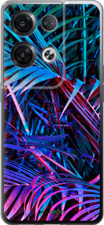 Силиконовый чехол Папоротник под ультрафиолетом для Oppo Reno8 Pro 5G - 4069u-2615 изображение 