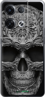 Силиконовый чехол skull-ornament для Oppo Reno8 Pro 5G - 4101u-2615 изображение 