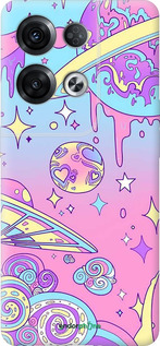 Силиконовый чехол Розовая галактика для Oppo Reno8 Pro 5G - 4146u-2615 изображение 