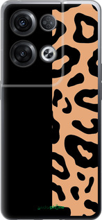 Силиконовый чехол Пятна леопарда для Oppo Reno8 Pro 5G - 4269u-2615 изображение 