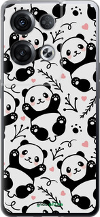 Силиконовый чехол Панды для Oppo Reno8 Pro 5G - 4318u-2615 изображение 