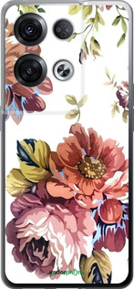 Силиконовый чехол Vintage flowers для Oppo Reno8 Pro 5G - 4333u-2615 изображение 