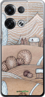 Силиконовый чехол Сказочные холмы для Oppo Reno8 Pro 5G - 4749u-2615 изображение 