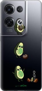 Силиконовый чехол Авокадо 1 для Oppo Reno8 Pro 5G - 4857u-2615 изображение 