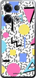 Силиконовый чехол Color shapes для Oppo Reno8 Pro 5G - 4893u-2615 изображение 