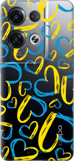 Силиконовый чехол Сердца UA для Oppo Reno8 Pro 5G - 5292u-2615 изображение 