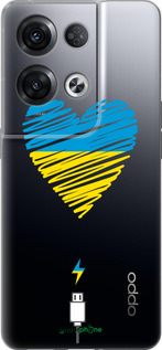 Силиконовый чехол Подзарядка сердца v2 для Oppo Reno8 Pro 5G - 5295u-2615 изображение 