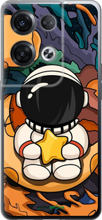 Силиконовый чехол Астронавт и звезда для Oppo Reno8 Pro 5G - 5326u-2615 изображение 