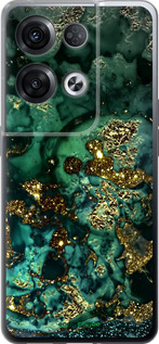 Силиконовый чехол Мрамор золото богатство для Oppo Reno8 Pro 5G - 5419u-2615 изображение 