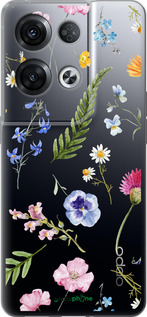 Силиконовый чехол Цветочный фон v2 для Oppo Reno8 Pro 5G - 5472u-2615 изображение 