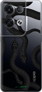 Силиконовый чехол Змеи для Oppo Reno8 Pro 5G - 5473u-2615 изображение 
