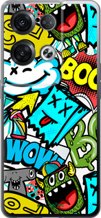 Силиконовый чехол Стикеры v4 для Oppo Reno8 Pro 5G - 5508u-2615 изображение 