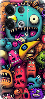 Силиконовый чехол Cмешные монстры для Oppo Reno8 Pro 5G - 5549u-2615 изображение 