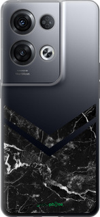 Силиконовый чехол Мраморный шеврон для Oppo Reno8 Pro 5G - 5570u-2615 изображение 