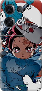 Силиконовый чехол Танджиро Камадо для Oppo Reno8 Pro 5G - 5574u-2615 изображение 