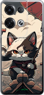 Силиконовый чехол Япония - кот на крыше для Oppo Reno8 Pro 5G - 5582u-2615 изображение 