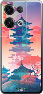 Силиконовый чехол Япония монастырь для Oppo Reno8 Pro 5G - 5590u-2615 изображение 