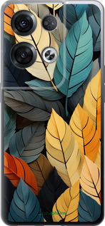 Силиконовый чехол Кольорове листя для Oppo Reno8 Pro 5G - 5644u-2615 изображение 