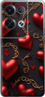 Силіконовий чехол Сердечки для Oppo Reno8 Pro 5G - 5831u-2615 изображение 