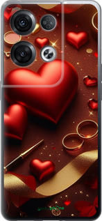 Силиконовый чехол 'Сердечки v3' для Oppo Reno8 Pro 5G изображение 2