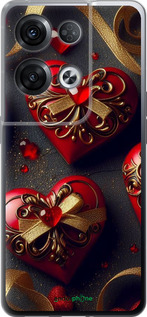 Силиконовый чехол 'Сердечки v4' для Oppo Reno8 Pro 5G изображение 3