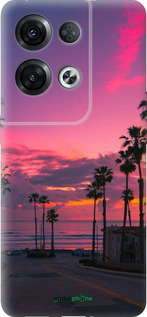 Силиконовый чехол Пальмы для Oppo Reno8 Pro 5G - 5873u-2615 изображение 