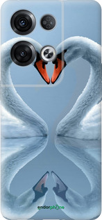 Силиконовый чехол Лебеди для Oppo Reno8 Pro 5G - 6007u-2615 изображение 