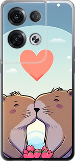 Силиконовый чехол Капибара любовь для Oppo Reno8 Pro 5G - 6027u-2615 изображение 