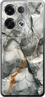 Силиконовый чехол Серый мрамор для Oppo Reno8 Pro 5G - 6041u-2615 изображение 