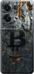 Силиконовый чехол Раскаленный биткойн для Oppo Reno8 Pro 5G - 6091u-2615 изображение 