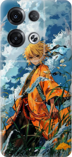 Силиконовый чехол Zenitsu Agatsuma для Oppo Reno8 Pro 5G - 6117u-2615 изображение 