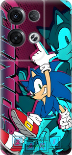 Силиконовый чехол Соник для Oppo Reno8 Pro 5G - 6284u-2615 изображение 