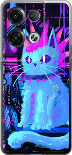 Силіконовий чехол Кіт панк для Oppo Reno8 Pro 5G - 6311u-2615 изображение 