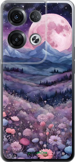 Силиконовый чехол Ночь луна арт для Oppo Reno8 Pro 5G - 6319u-2615 изображение 
