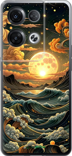 Силиконовый чехол Арт волны для Oppo Reno8 Pro 5G - 6332u-2615 изображение 