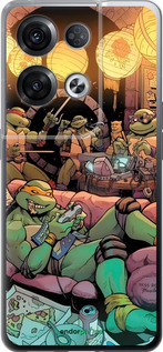 Силиконовый чехол Черепашки нинзя для Oppo Reno8 Pro 5G - 6346u-2615 изображение 