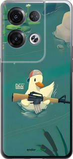 Силіконовий чехол Каченя з автоматом для Oppo Reno8 Pro 5G - 6356u-2615 изображение 