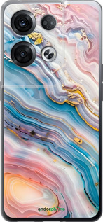 Силиконовый чехол Мрамор красивый для Oppo Reno8 Pro 5G - 6376u-2615 изображение 