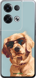 Силиконовый чехол Пес в очках для Oppo Reno8 Pro 5G - 6381u-2615 изображение 