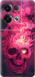 Силиконовый чехол Череп арт для Oppo Reno8 Pro 5G - 6385u-2615 изображение 