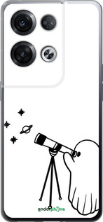Силиконовый чехол Привидение астроном для Oppo Reno8 Pro 5G - 6444u-2615 изображение 