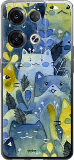 Силиконовый чехол С изображением кошачьего леса для Oppo Reno8 Pro 5G - 6447u-2615 изображение 