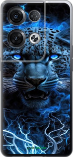 Силиконовый чехол Ледяной леопард для Oppo Reno8 Pro 5G - 6460u-2615 изображение 